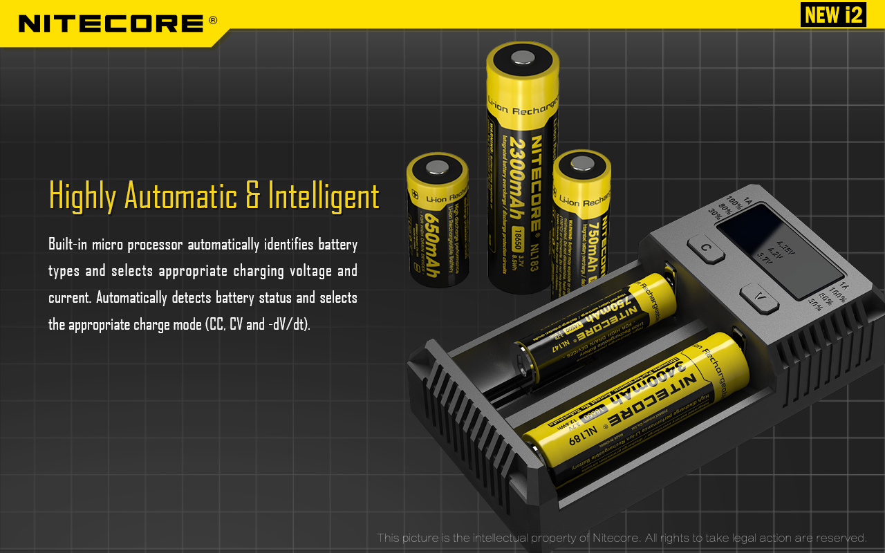 Nitecore Intellicharger i2 V2 multifunkční nabíječka baterií