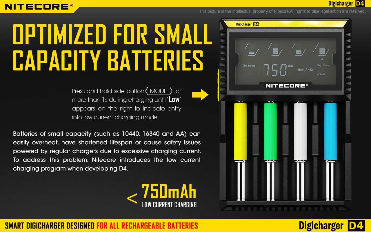 Nitecore Digicharger D4 Nabíječka univerzální s LCD