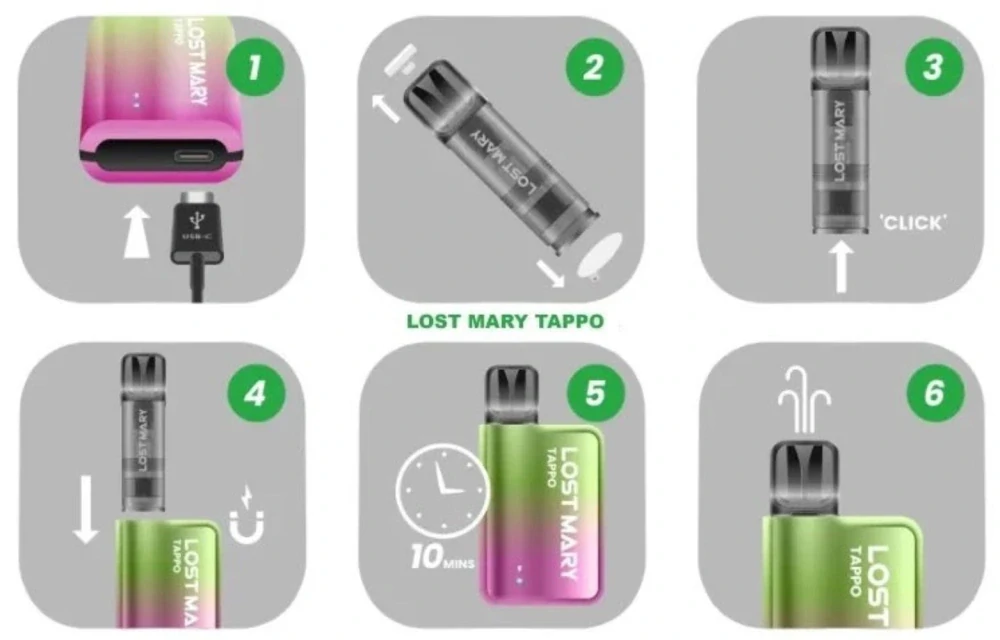 Elf Bar Lost Mary Tappo Air 750 mAh Black 1 ks