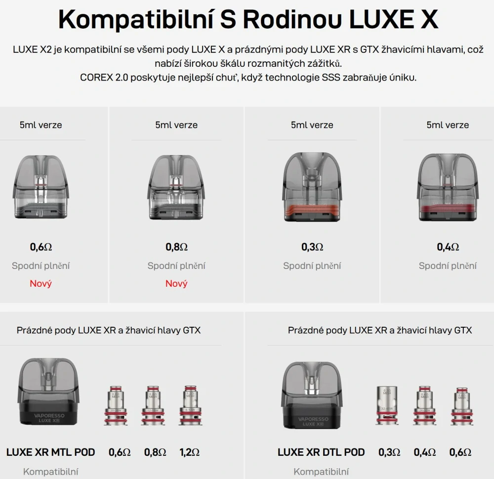 Vaporesso LUXE X2 Pod 2000 mAh Light Purple 1 ks