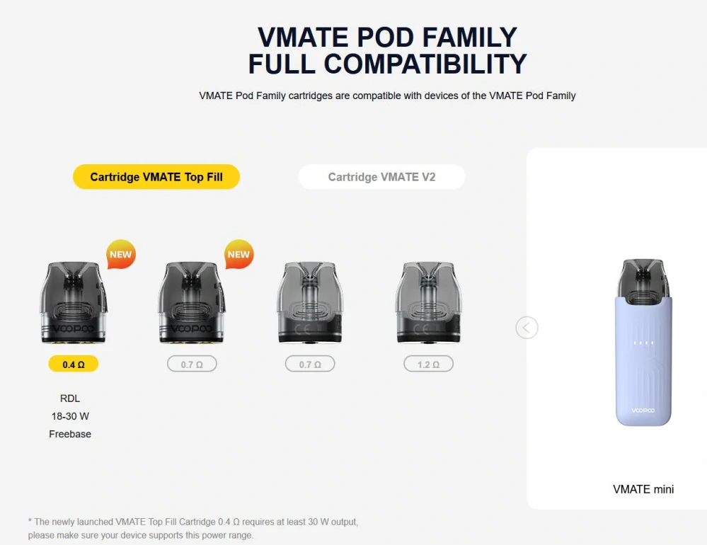 VOOPOO VMATE Mini Pod 1000 mAh Classic Black 1 ks
