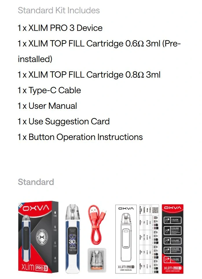 Oxva Xlim Pro 3 Pod 1500 mAh Black Carbon