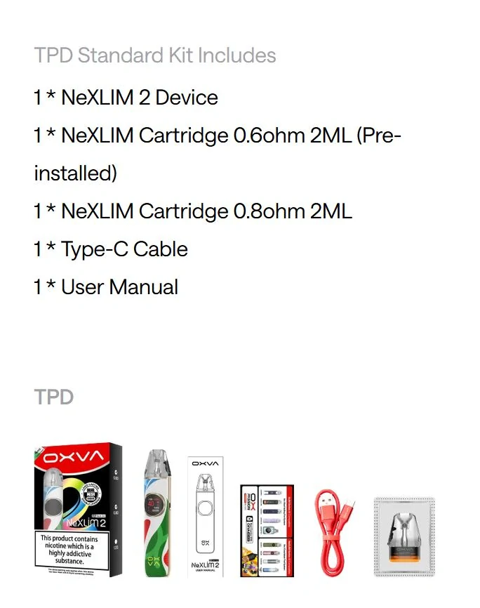 OXVA NeXLIM 2 2000 mAh Color Clash