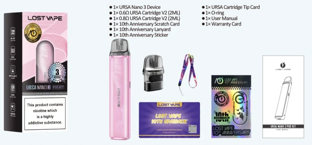 Lost Vape Ursa Nano 3 Pod 1200 mAh Twill Violet 1 ks