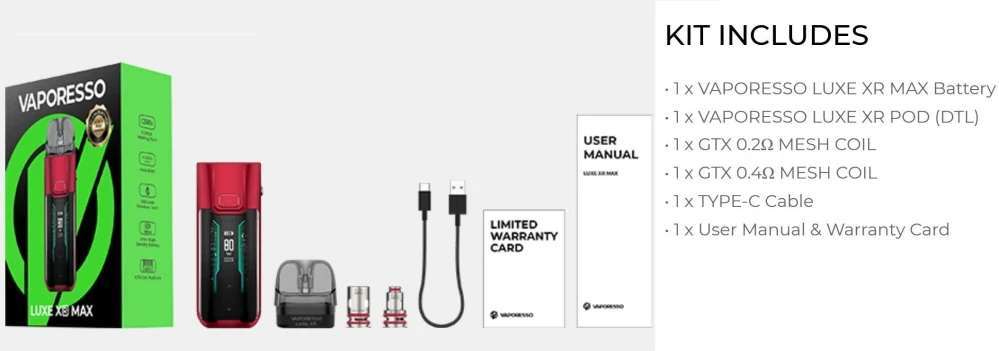 Vaporesso LUXE XR MAX Pod Kit 2800mAh Black 1 ks