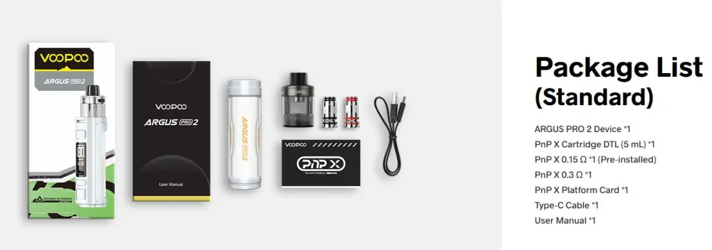 VooPoo Argus Pro 2 80W Pod Kit 3000 mAh Cocoa Brown 1 ks