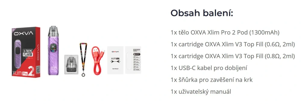 Oxva Xlim Pro 2 Pod 1300 mAh Brown Python 1 ks