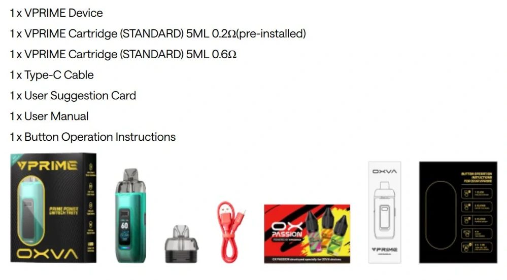 OXVA Vprime Pod Kit 2600 mAh Sakura Pink 1 ks