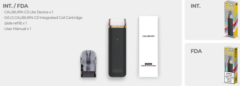 Uwell Caliburn G3 Lite Pod 1200 mAh Chili Red 1 ks