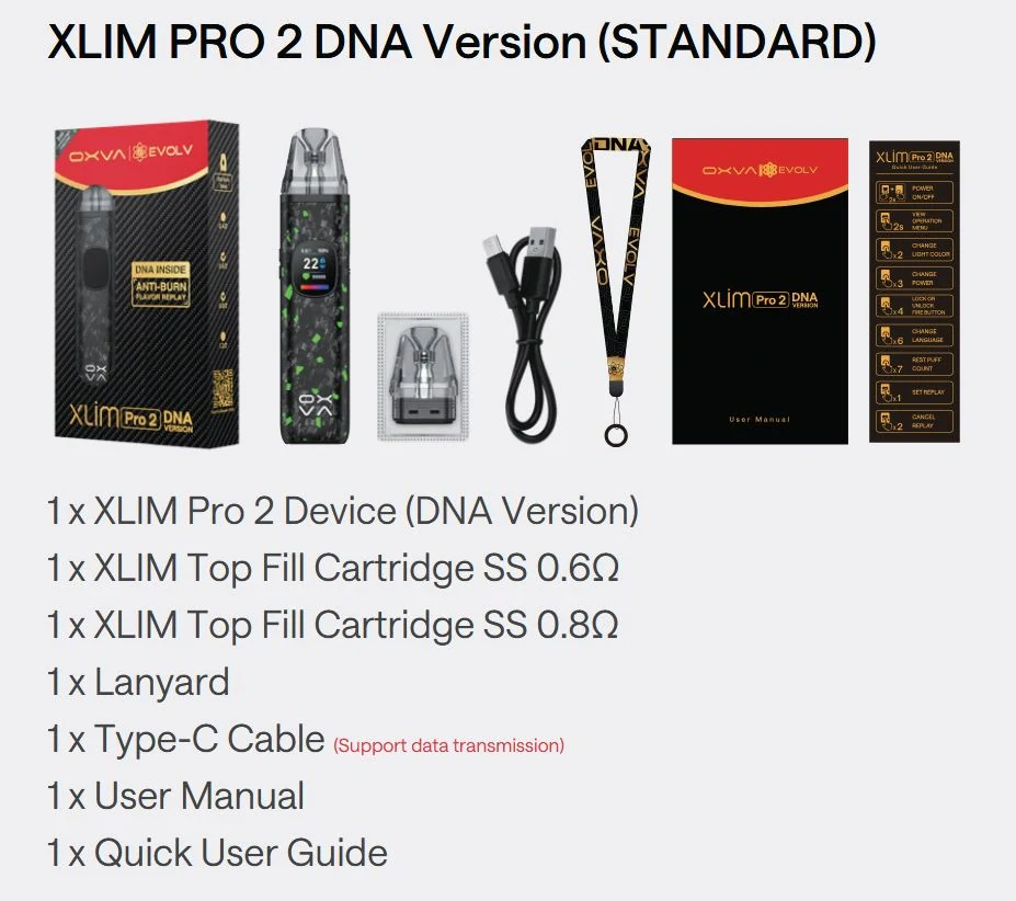 Oxva Xlim Pro 2 DNA Pod Kit 1300 mAh Frost Titanium Blue 1 ks