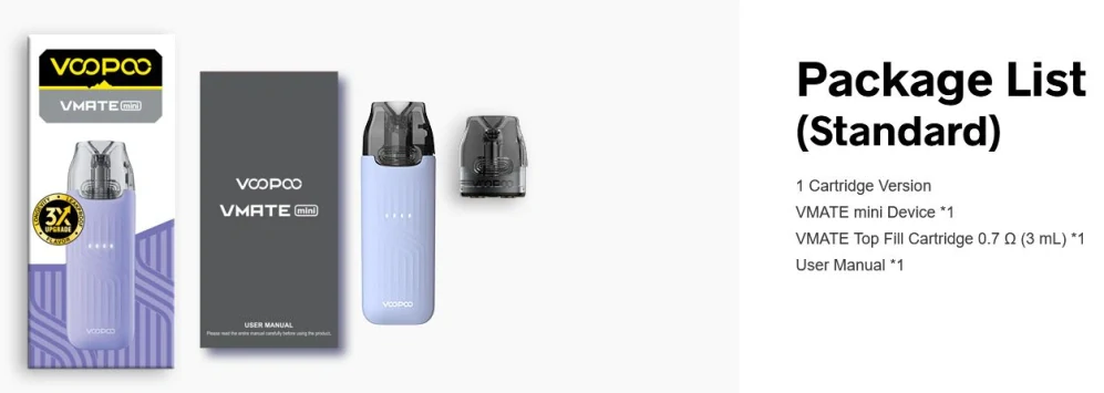VOOPOO VMATE Mini Pod 1000 mAh Classic Black 1 ks